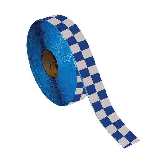 Superior Mark® Hazard Floor Tape - Blue/White Checkerboard