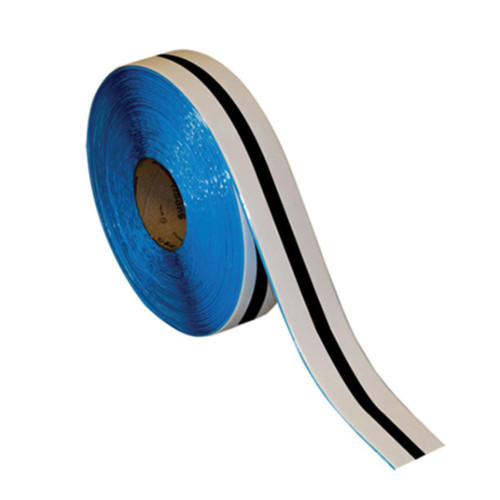Superior Mark® Floor Tape - Black/White Contrast Line