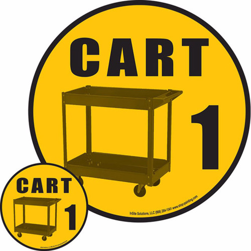 Cart Floor Sign Custom Printed Identification Systems