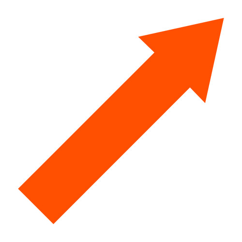 Superior Mark® Arrow Floor Markers - Orange