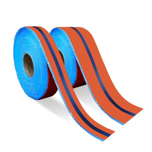 Superior Mark® Hazard Floor Tape - Blue/Orange Contrast Line