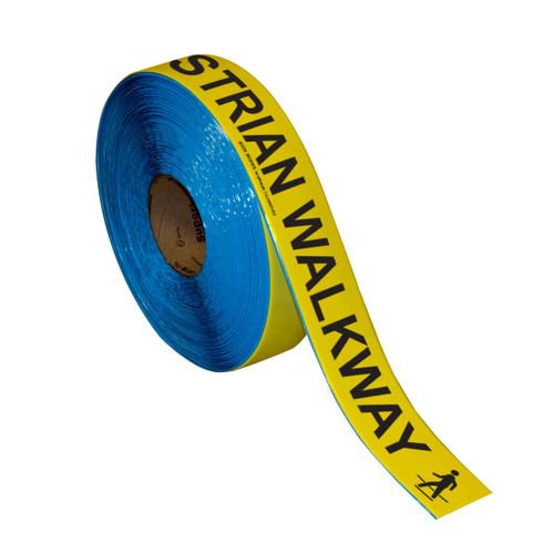 Superior Mark® Repeating Message Floor Tape - "PEDESTRIAN WALKWAY"