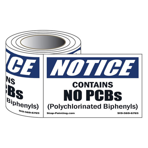 Contains No PCBs Safety Labels