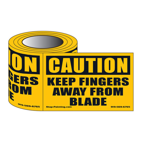 Fingers Away from Blade Safety Labels