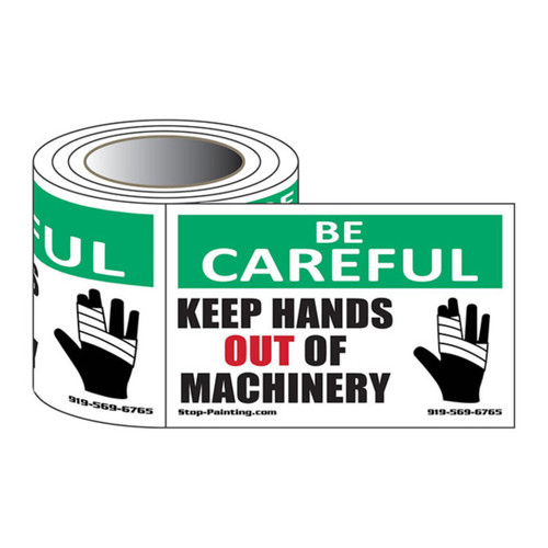 Hands Out of Machinery Safety Labels