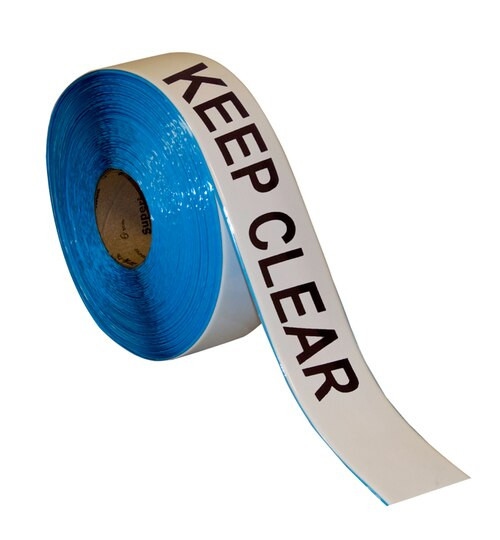 Superior Mark® Repeating Message Floor Tape - "KEEP CLEAR"