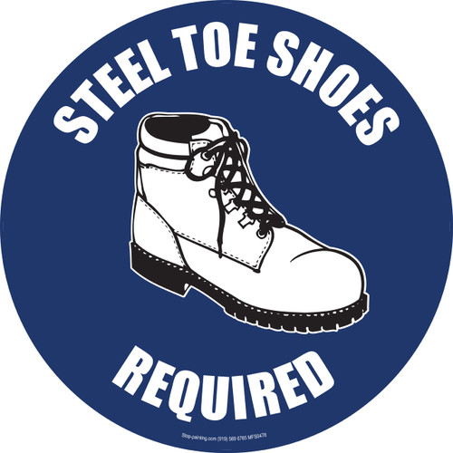 Steel Toe Shoes Floor Sign
