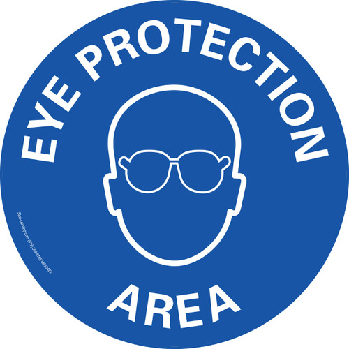 Blue Eye Protection Sign