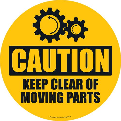 Caution-Keep Clear Of Moving Parts Floor Sign