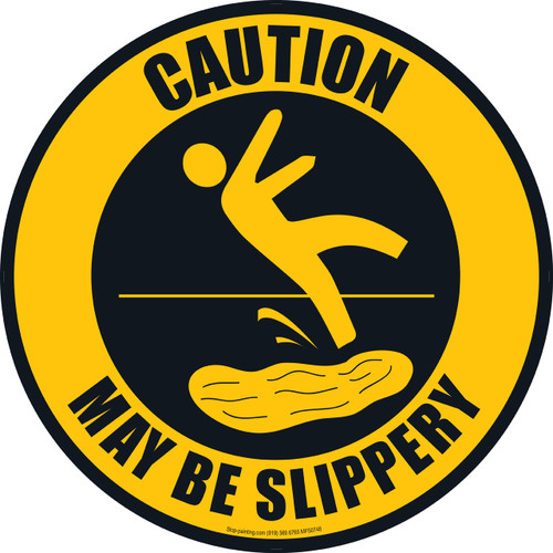Caution May Be Slippery Floor Sign