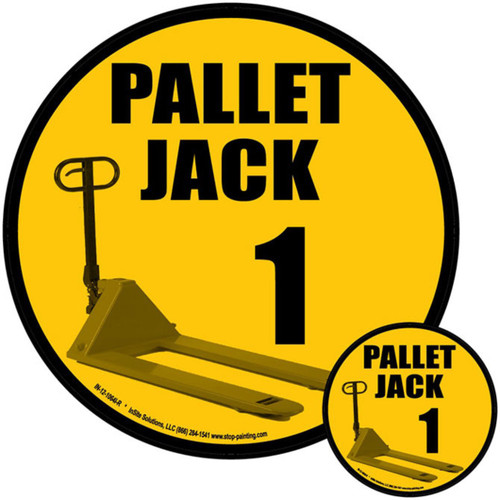 Pallet Jack Floor Sign Custom Printed Identification Systems