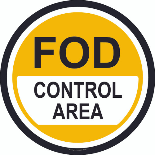 FOD Control Area Floor Sign