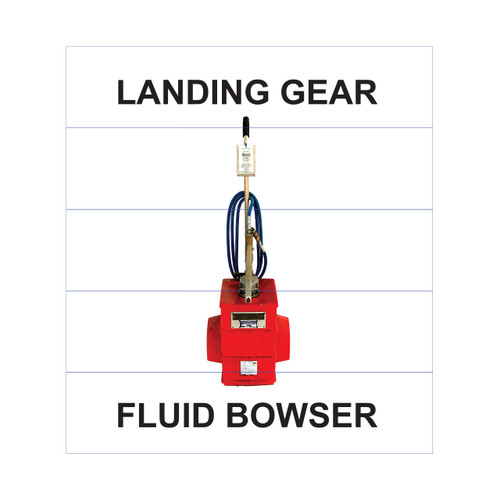 Landing Gear Fluid Bowser Superior Mark® Floor Sign - 18" x 20" - Black Text/White Bkgd/Red Bowser (5 Pieces)