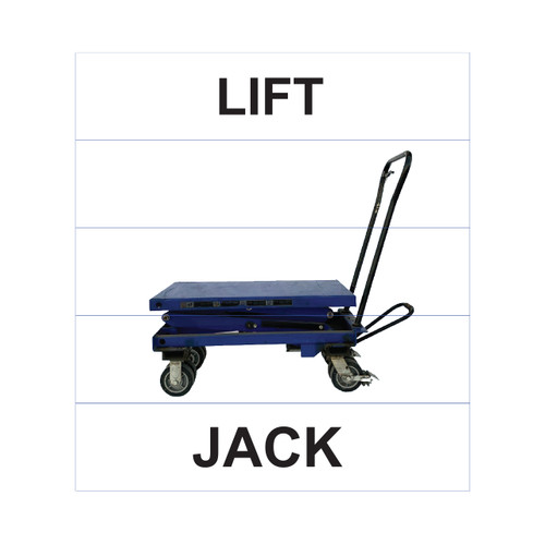 Lift Jack Superior Mark® Floor Sign - 18" x 20" -Black Text-White Bkgd (5 Pieces)