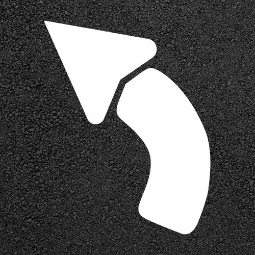 42" Large Curved Arrow Stencil