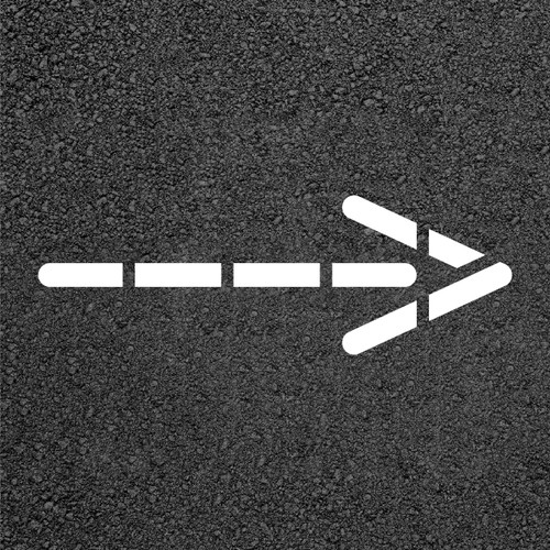 Wrong Way Arrow Stencil