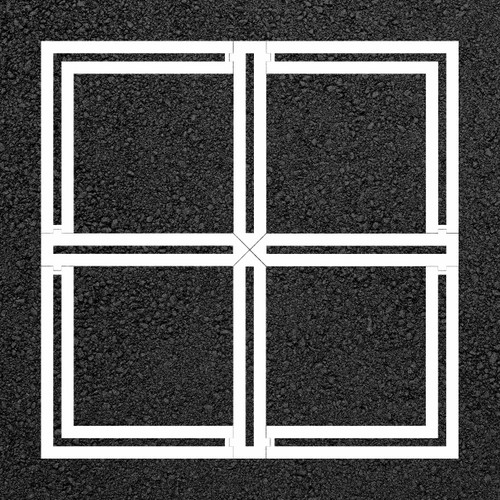 Four-square Playground Stencil