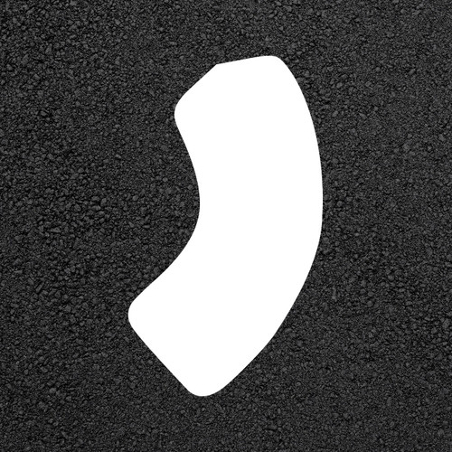 Parking Stencil, Arrow Curved Wide Tail 12"