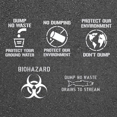 Environmental Health Stencil Kit - 5 Pieces