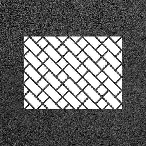 Diagonal Brick Stencil, 4 Pack