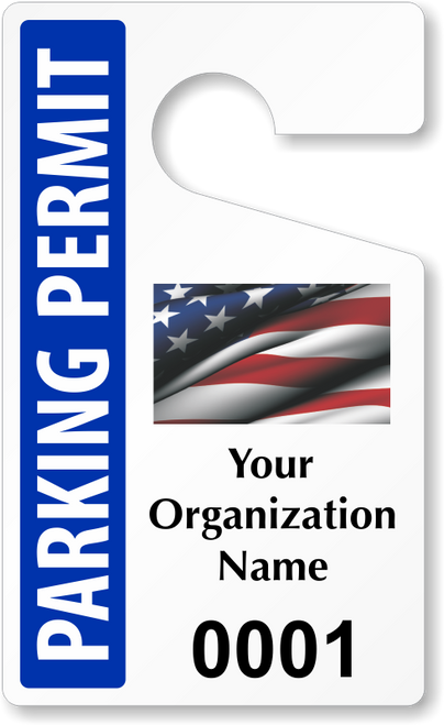 Custom 55 mil Parking Hang Tag - 5” x 3”- 50 Tags/Pack